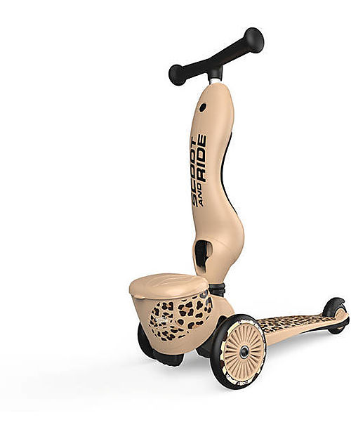Scoot and Ride 2in1 Scooter and Tricycle Highwaykick 1 Lifestyle - Storage Box - Leopard Print - From 1 up to 5 years old Scooters