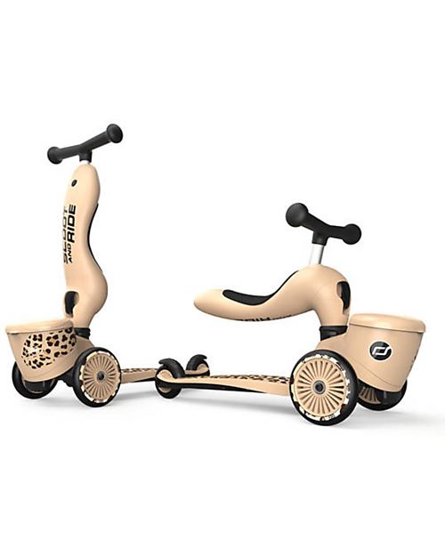 Scoot and Ride 2in1 Scooter and Tricycle Highwaykick 1 Lifestyle - Storage Box - Leopard Print - From 1 up to 5 years old Scooters
