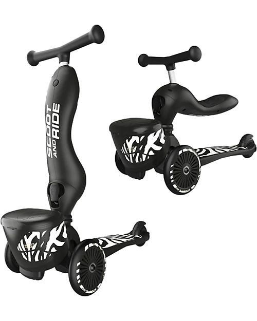 Scoot and Ride 2in1 Scooter and Tricycle Highwaykick 1 Lifestyle - Storage Box - Zebra - From 1 up to 5 years old Scooters