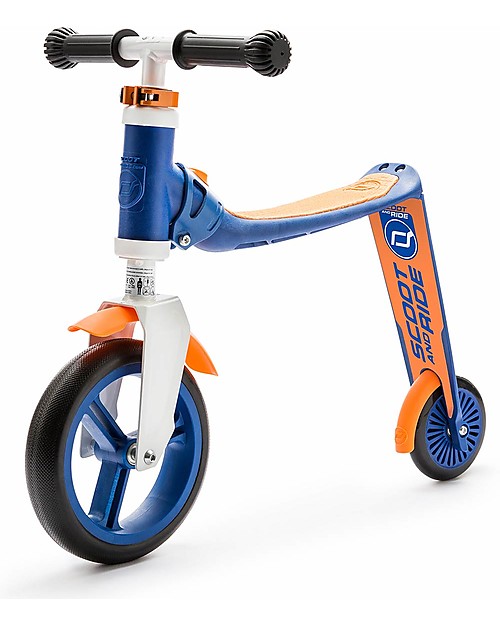 Scoot and Ride 2in1 Toddlers Scooter and Balance Bike Highwaybaby, Blue/Orange - 1+ years old Scooters