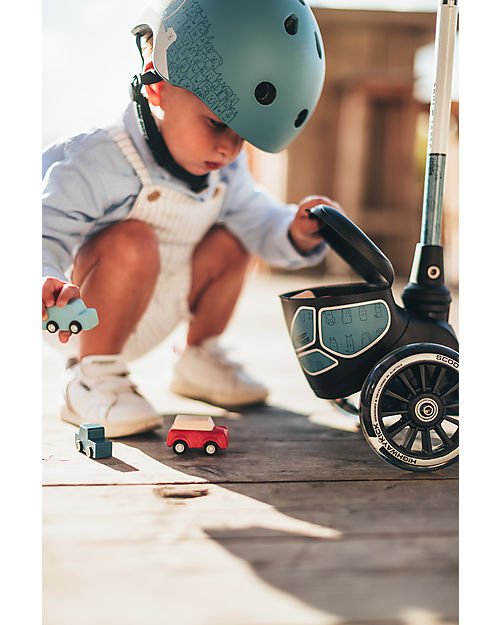 Scoot and Ride Baby Helmet XXS-S - Reflective Steel - 45-51cm Bicycle Helmets