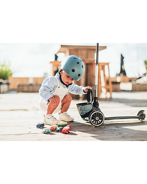 Scoot and Ride Baby Helmet XXS-S - Reflective Steel - 45-51cm Bicycle Helmets