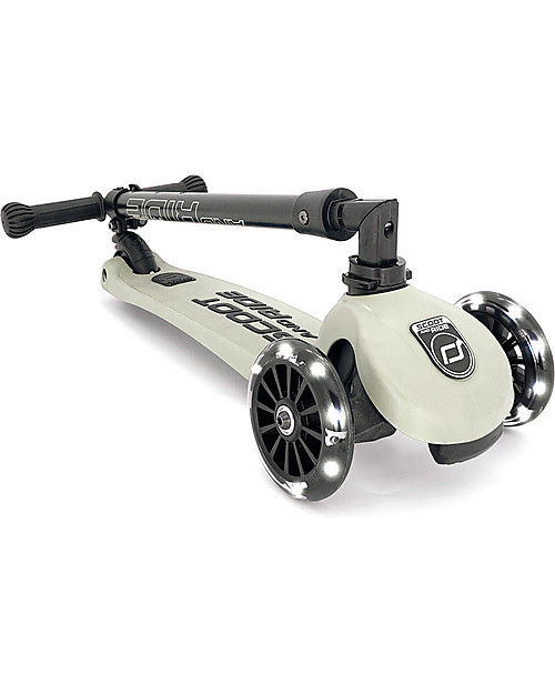 Scoot and Ride Foldable Kids Scooter Highwaykick 3 LED - Ash