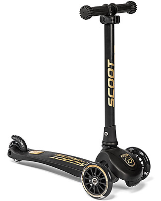 Scoot and Ride Foldable Kids Scooter Highwaykick 3 LED - Black&Gold - Limited Edition - 3-6 years old Scooters