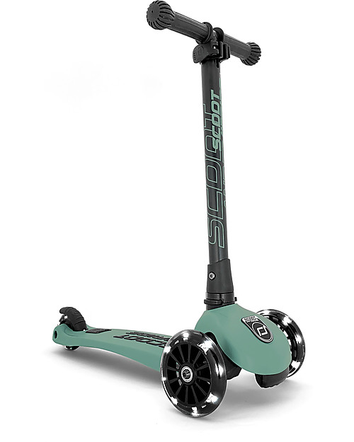 Scoot and Ride Foldable Kids Scooter Highwaykick 3 LED - Forest - 3-6 years old Scooters