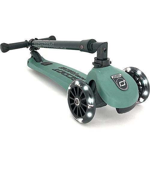 Scoot and Ride Foldable Kids Scooter Highwaykick 3 LED - Forest - 3-6 years old Scooters