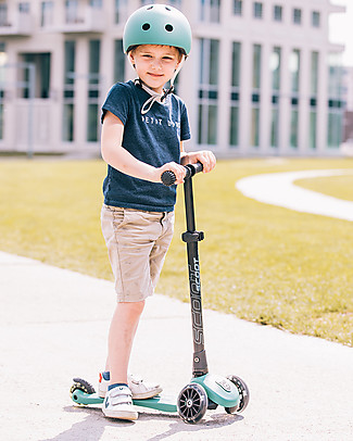 Scoot and Ride Foldable Kids Scooter Highwaykick 3 LED - Forest - 3-6 years old Scooters