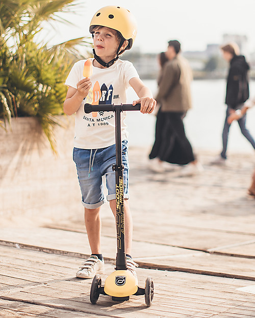 Scoot and Ride Foldable Kids Scooter Highwaykick 3 LED - Lemon - 3-6 years old Scooters
