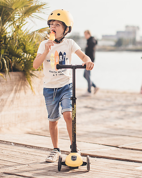 Scoot and Ride Foldable Kids Scooter Highwaykick 3 LED - Lemon - 3-6 years old Scooters