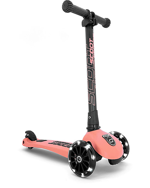 Scoot and Ride Foldable Kids Scooter Highwaykick 3 LED - Peach - 3-6 years old Scooters
