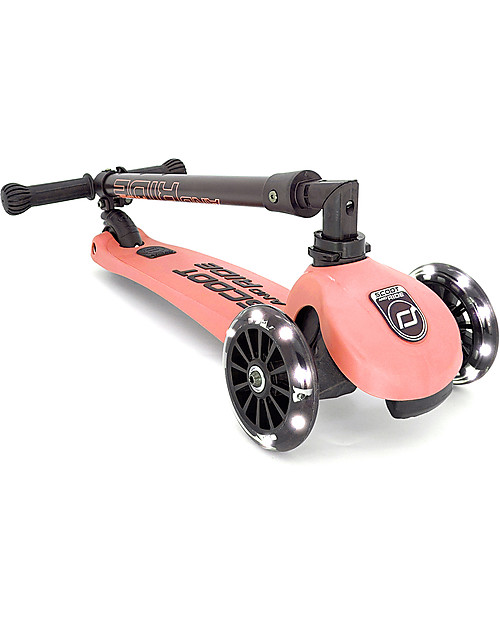 Scoot and Ride Foldable Kids Scooter Highwaykick 3 LED - Peach - 3-6 years old Scooters