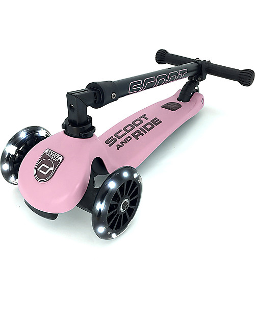 Scoot and Ride Foldable Kids Scooter Highwaykick 3 LED - Rose - 3-6 years old Scooters