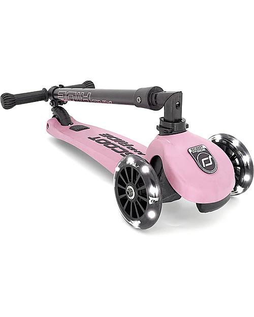 Scoot and Ride Foldable Kids Scooter Highwaykick 3 LED - Rose - 3-6 years old Scooters