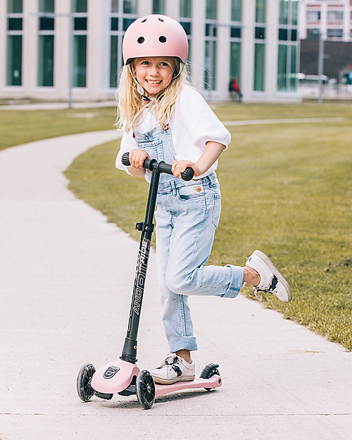 Scoot and Ride Foldable Kids Scooter Highwaykick 3 LED - Rose - 3-6 years old Scooters