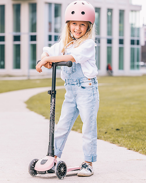 Scoot and Ride Foldable Kids Scooter Highwaykick 3 LED - Rose - 3-6 years old Scooters