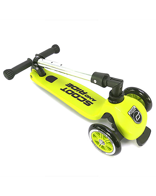 Scoot and Ride Foldable Kids Scooter Highwaykick 3, Lime - 3-6 years old Scooters