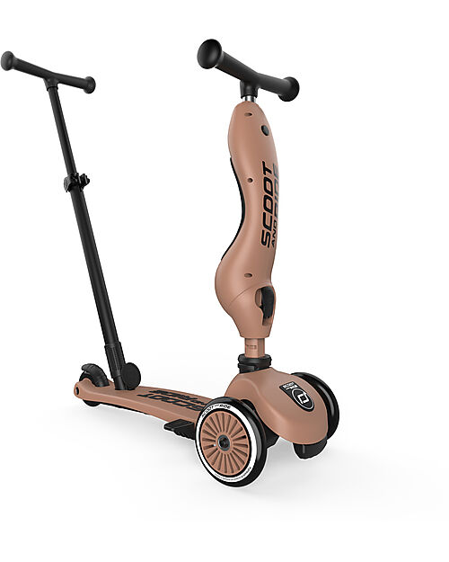 Scoot and Ride Highwaykick 1 Push and Go with Push Bar - Mocha Scooters