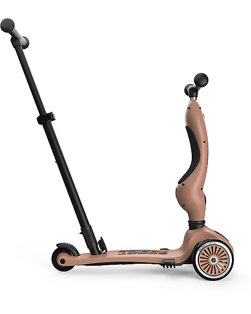 Scoot and Ride Highwaykick 1 Push and Go with Push Bar - Mocha Scooters