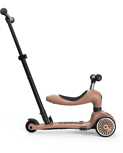 Scoot and Ride Highwaykick 1 Push and Go with Push Bar - Mocha Scooters
