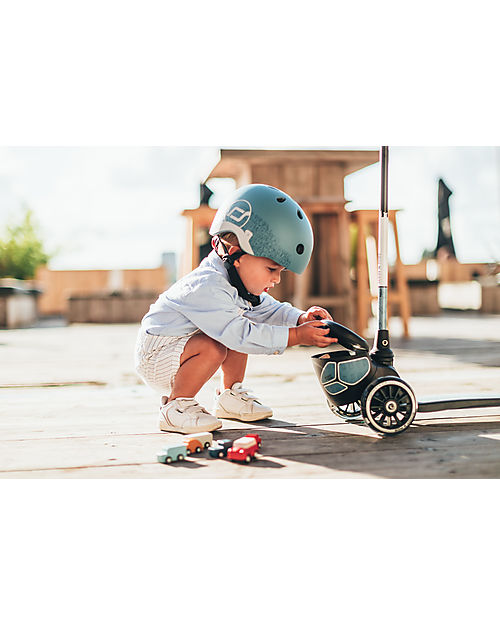 Scoot and Ride HWK2 Lifestyle Kids Scooter - Reflective Steel - 2 to 5 years - Up to 50kg! Scooters