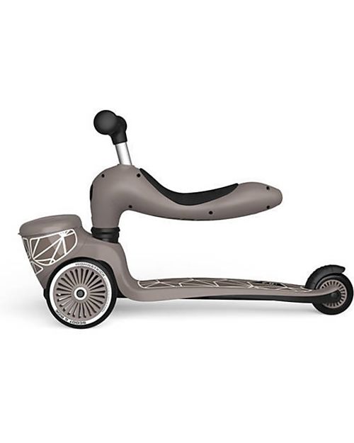 Scoot and Ride Scooter and Tricycle 2in1 Highwaykick 1 Lifestyle - Storage Box - Brown Lines - From 1 up to 5 years old Scooters