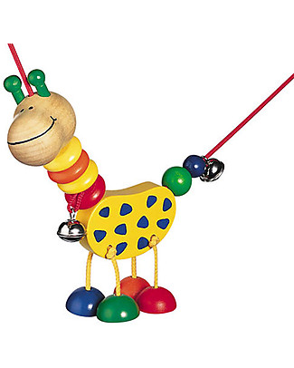 Selecta Collina - Wooden pram chain, Giraffe Stroller Accessories