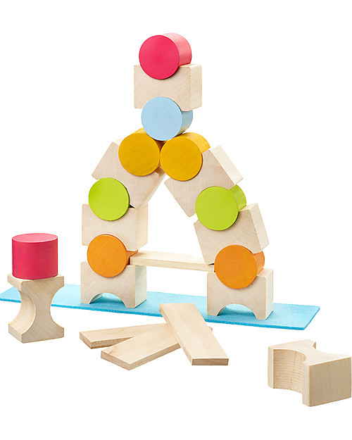 Selecta Coloro - Building Blocks to Stack Wooden Blocks and Construction Sets
