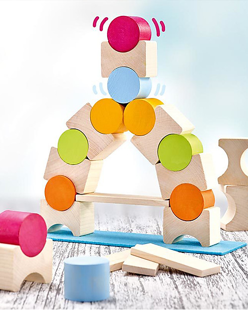 Selecta Coloro - Building Blocks to Stack Wooden Blocks and Construction Sets