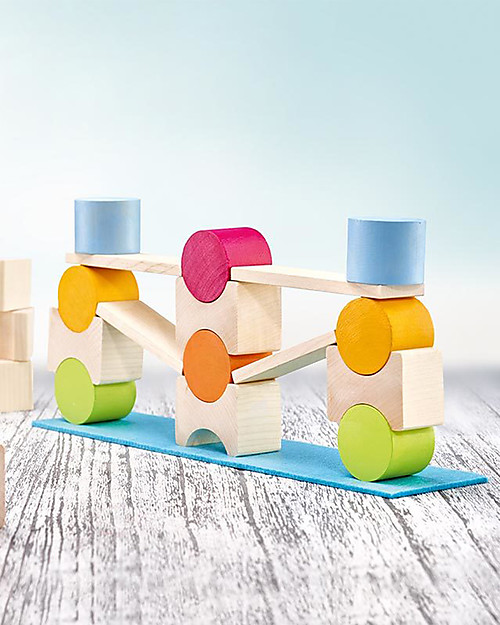 Selecta Coloro - Building Blocks to Stack Wooden Blocks and Construction Sets