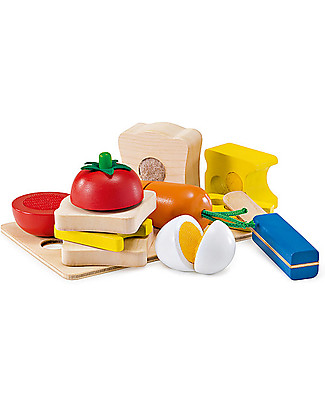 Selecta Picnic, Wooden Toy - With Velcro for Easy Assembly Wooden Blocks & Construction Sets