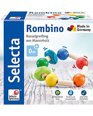 Selecta Rombino, Wooden Toy - Ideal from birth! Rattles