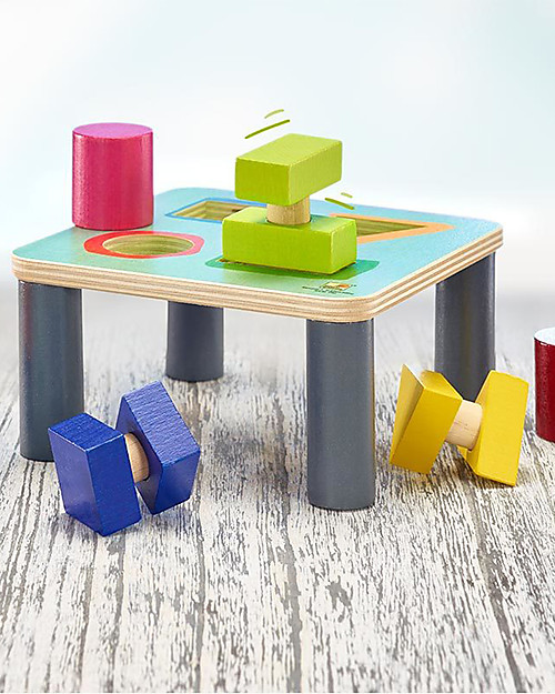Selecta Twist and Sort Fun - Shape Sorting Wooden Toy Wooden Stacking Toys