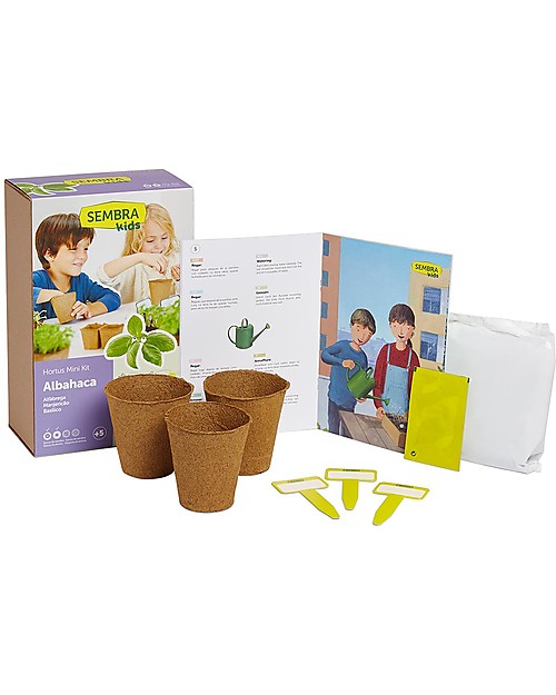 Sembra Hortus Mini Kit Basil - Plant, grow, pick your plant! STEM toys