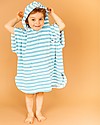 Sense Organics Alvi Retro Terry Bath Poncho - Seagulls/Light Blue Stripes - 100% organic cotton Towels And Flannels