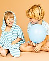 Sense Organics Alvi Retro Terry Bath Poncho - Seagulls/Light Blue Stripes - 100% organic cotton Towels And Flannels