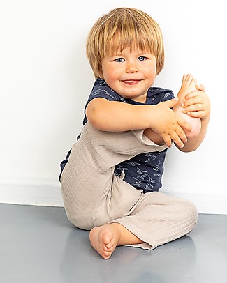 Sense Organics Baby Pant Mare - Beige/Grigio - 100% organic cotton Trousers