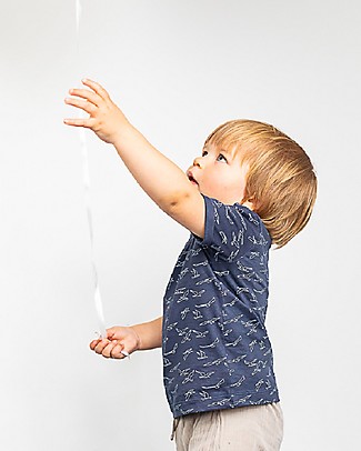 Sense Organics Baby Short Sleeves Shirt Odo - Birds Navy - 100% organic cotton T-Shirts And Vests