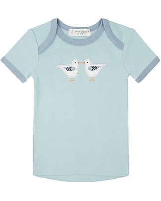 Sense Organics Baby Short Sleeves Shirt Tilly Retro - Light Blue/Seagull - 100% organic cotton T-Shirts And Vests