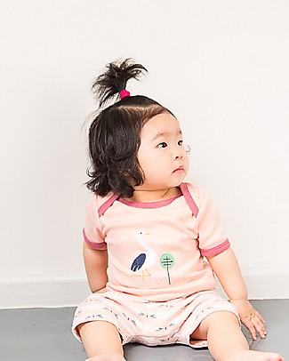 Sense Organics Baby Short Sleeves Shirt Tilly Retro - Rose/Stork - 100% organic cotton T-Shirts And Vests