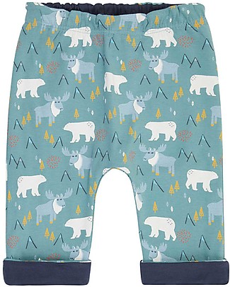 Sense Organics Baker Reversible Baby Pant - Navy + Artic - 100% Organic Cotton Trousers