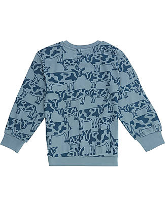 Sense Organics Bengo Shirt Sweater - Cow Dusty Blue - 100% Organic Cotton GOTS Long Sleeves Tops