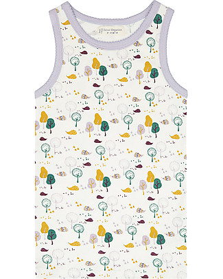 Sense Organics Dana Retro Vest - Hedgehogs - 100% Organic Cotton Vests