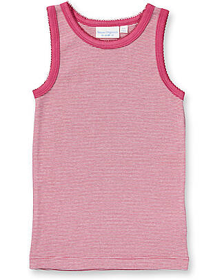 Sense Organics Dana Retro Vest - Raspberry Striped - 100% Organic Cotton GOTS Tank Tops