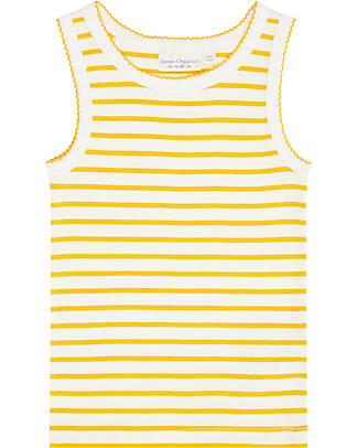 Sense Organics Dana Retro Vest - Yellow Stripes - 100% Organic Cotton Tank Tops