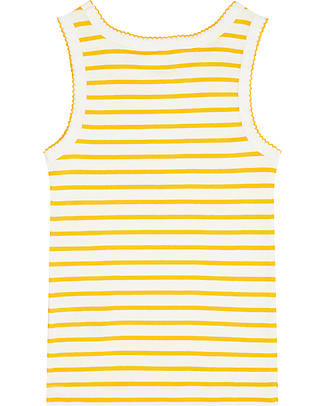 Sense Organics Dana Retro Vest - Yellow Stripes - 100% Organic Cotton Tank Tops