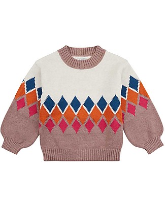 Sense Organics Delia Knitted Sweater - Zigzag Pattern - 100% Organic Cotton Jumpers