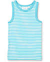 Sense Organics Don Retro Vest - Light Blue Striped - 100% Organic Cotton GOTS Vests