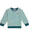 Sense Organics Dongo Sweater - Grey and Blue Stripes Bull - 100% Organic Cotton GOTS Sweatshirts