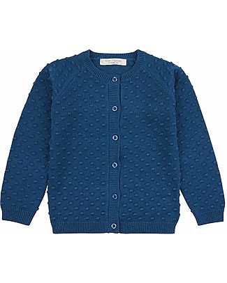 Sense Organics Elia Knitted Sweater - Blue - 100% Organic Cotton Cardigans