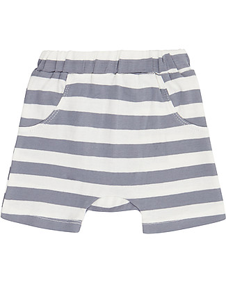 Sense Organics Emilio Baby Shorts - Blue Stripes - 100% Organic Cotton Shorts